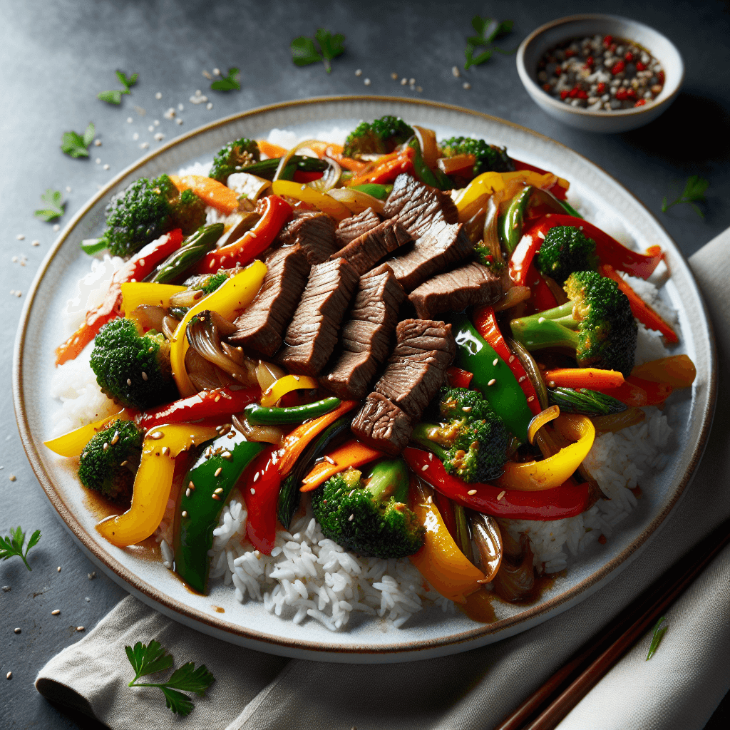Beef and Vegetable Stir-Fry with Jasmine Rice