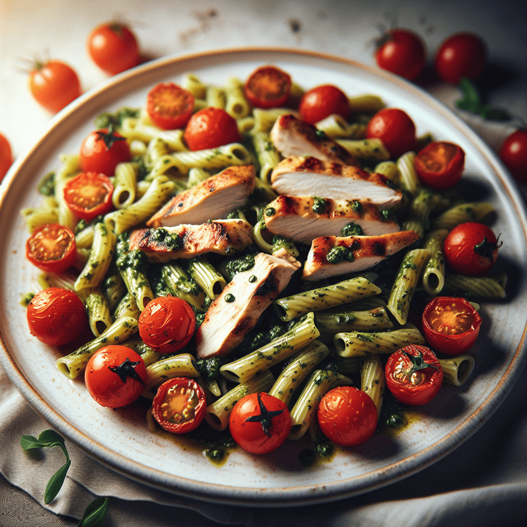 Pasta with Creamy Pesto Sauce
