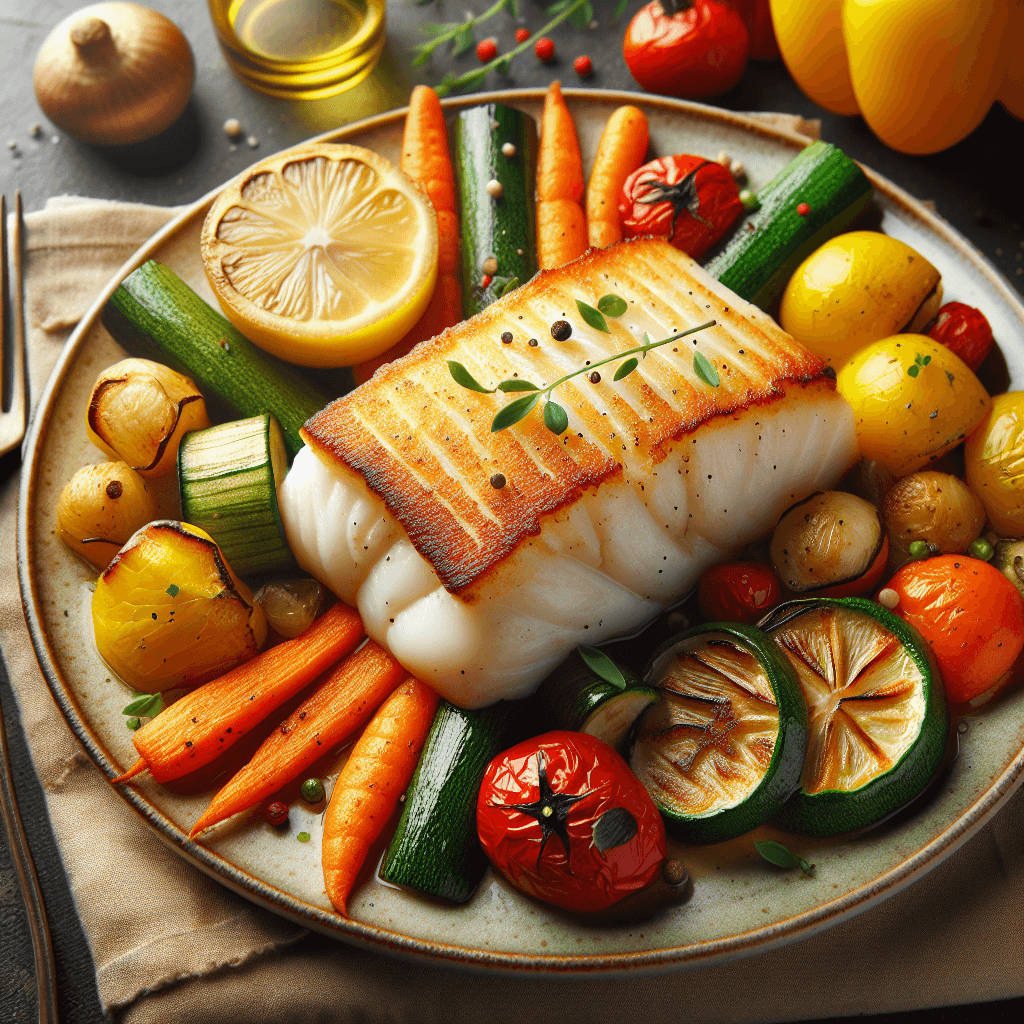 Baked Cod with Roasted Vegetables