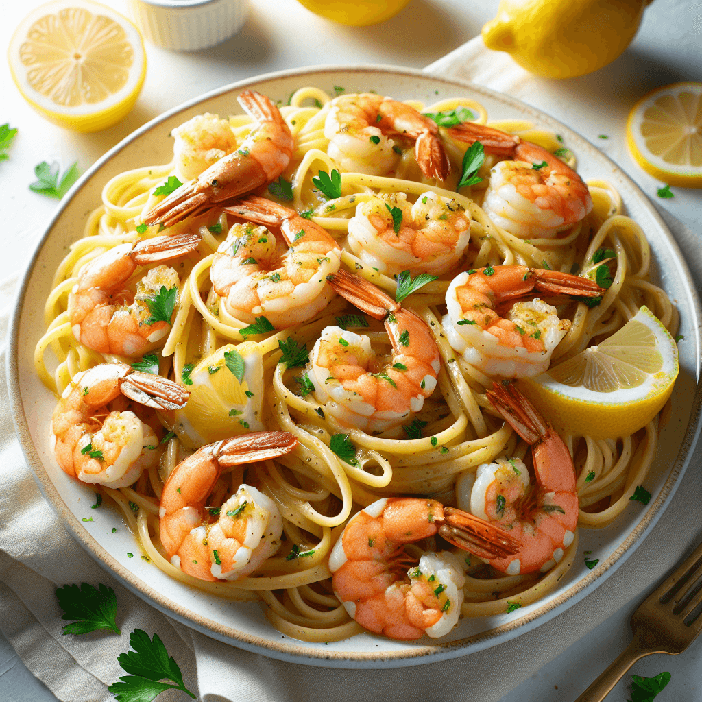 Shrimp Scampi with Linguine