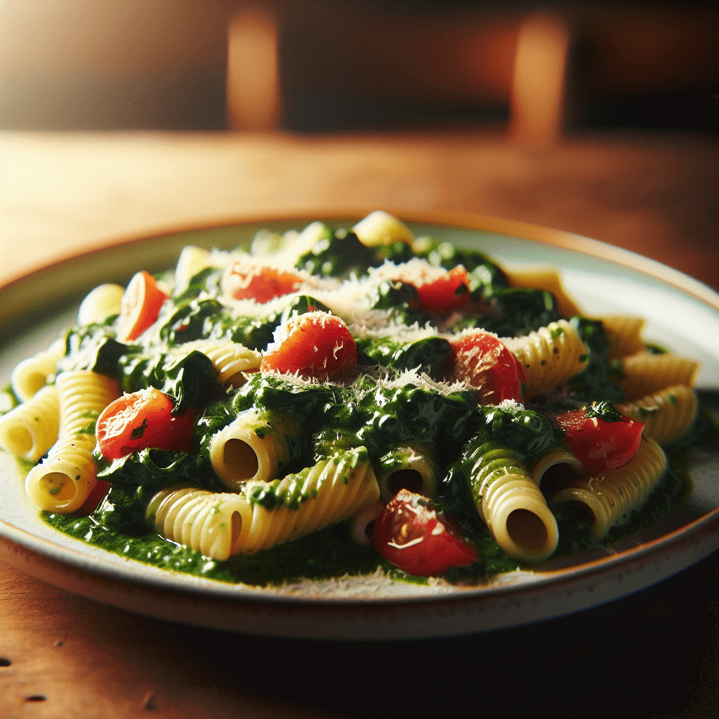 Creamy Spinach and Tomato Pasta