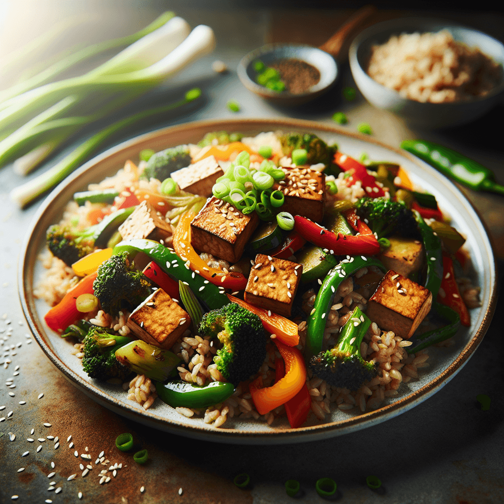 Vegetable Stir-Fry with Tofu and Brown Rice
