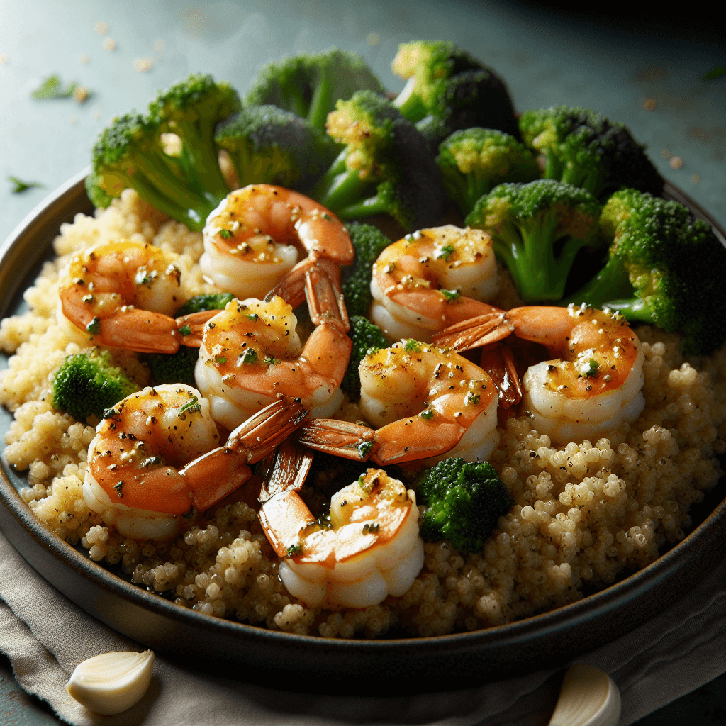 Garlic Butter Shrimp with Quinoa