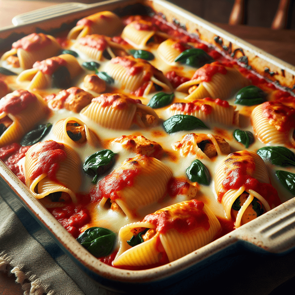 Chicken and Spinach Stuffed Shells
