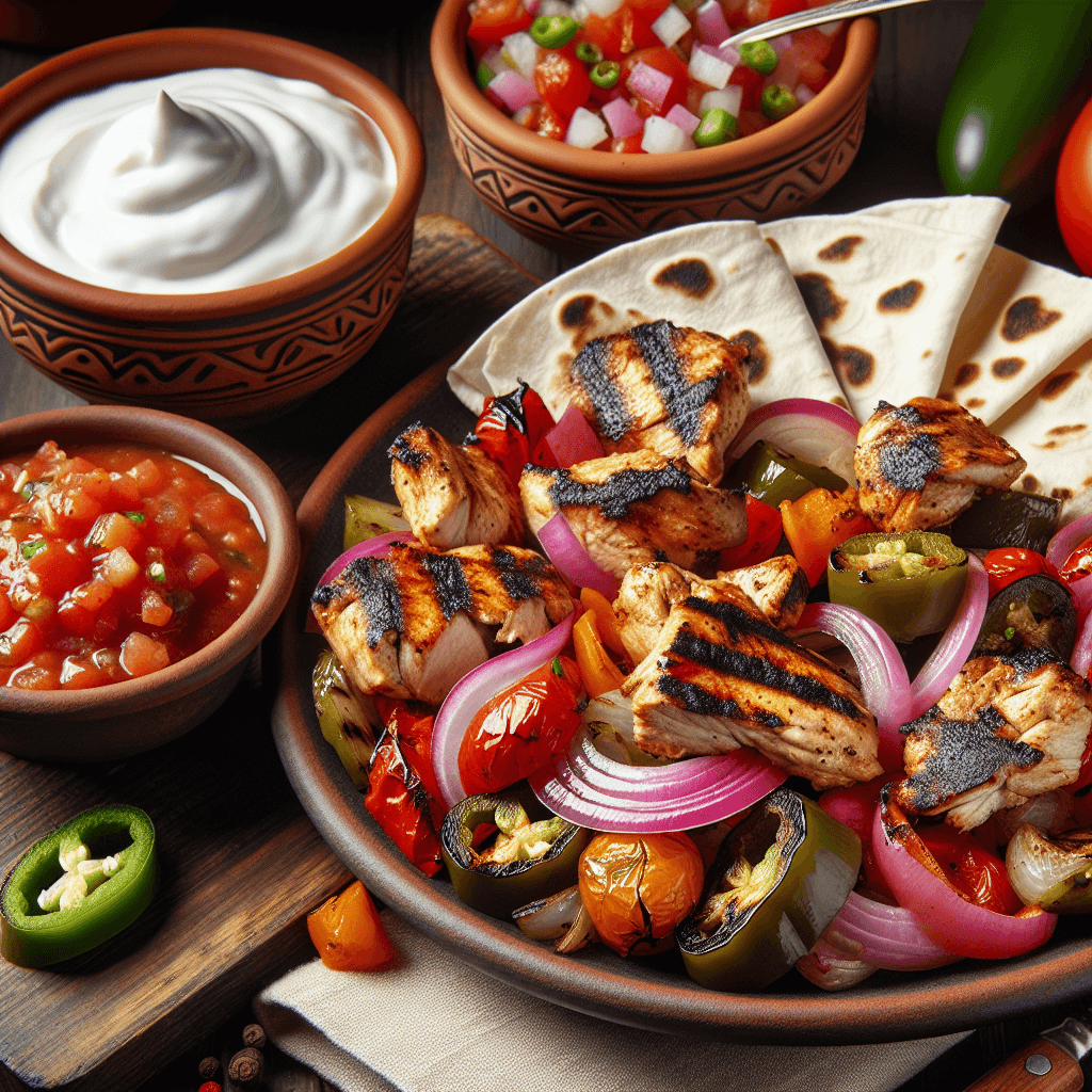 Grilled Vegetable and Chicken Fajitas