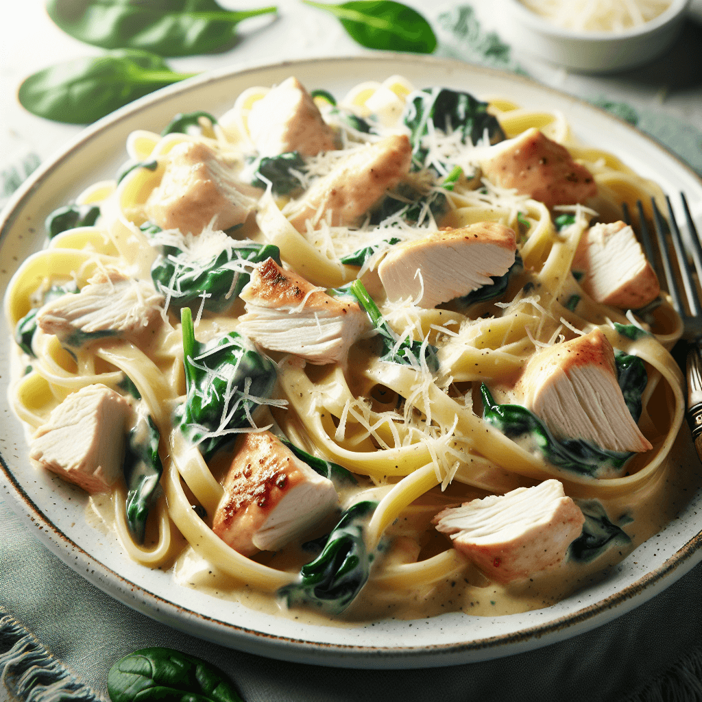 Creamy Chicken and Spinach Pasta