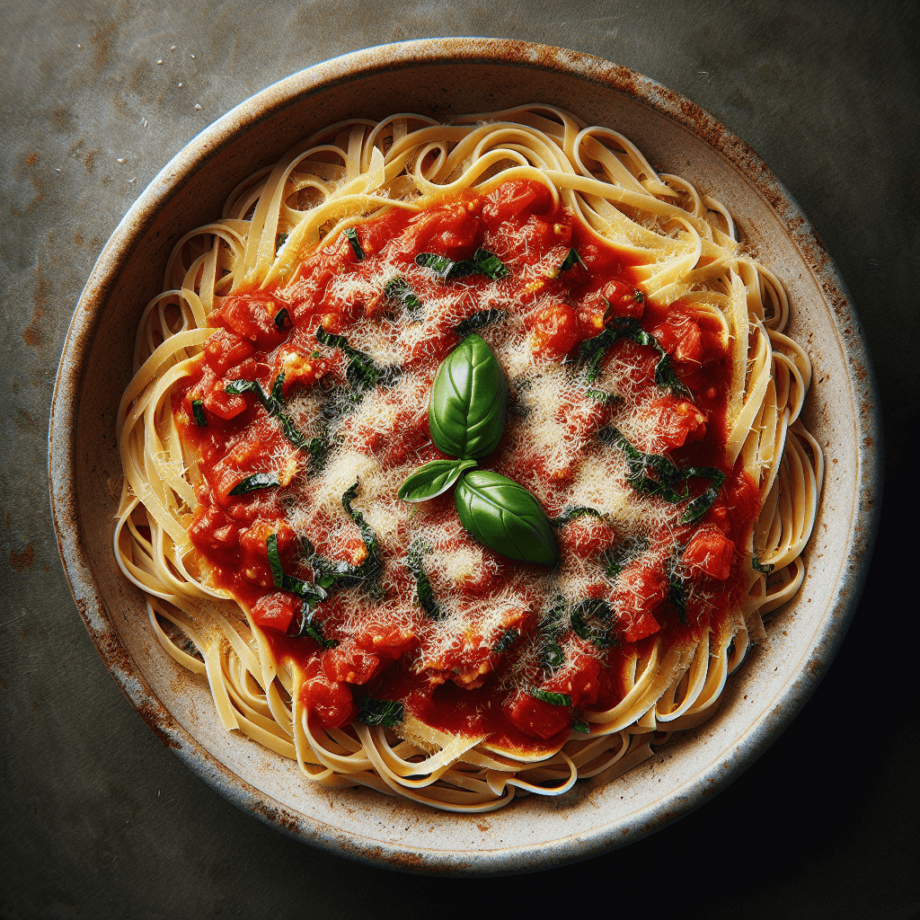 Pasta with Tomato Basil Sauce