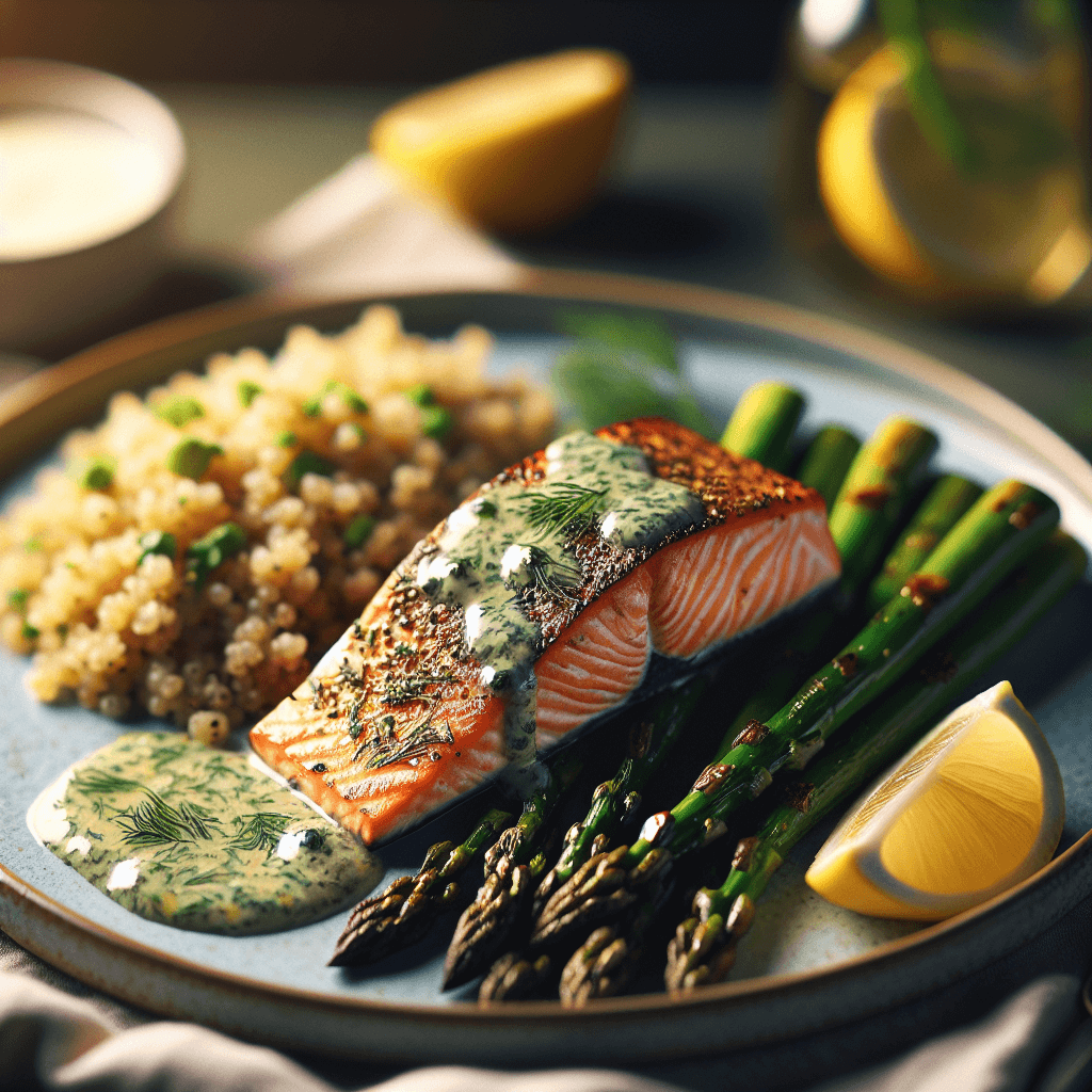 Salmon with Lemon Dill Sauce