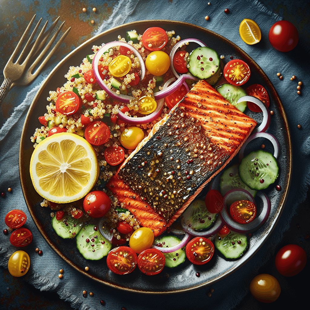 Pan-Seared Salmon with Quinoa Salad