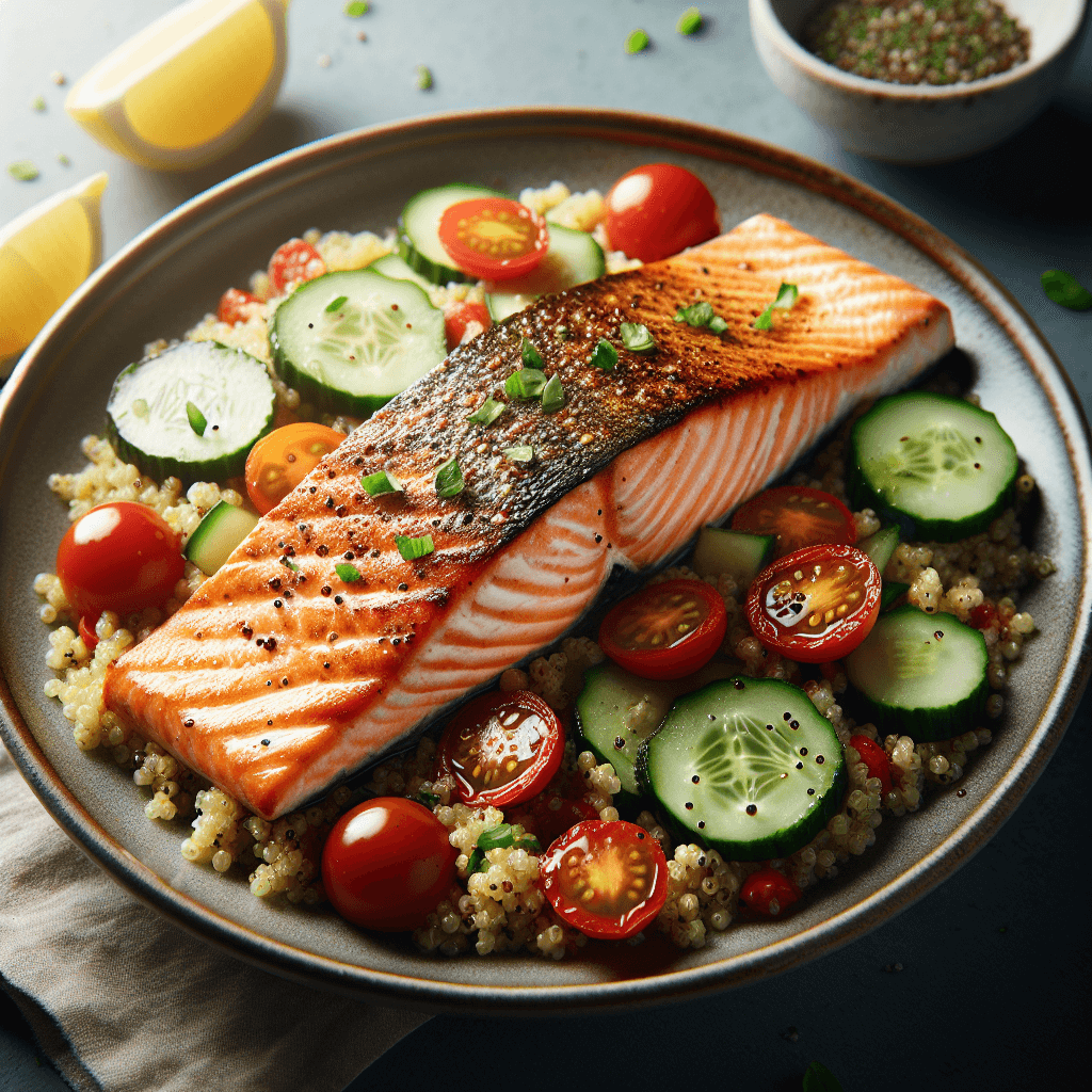 Grilled Salmon with Quinoa Salad