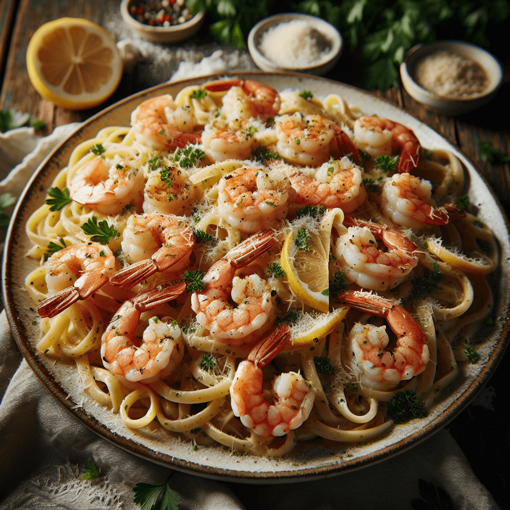 Lemon Garlic Shrimp Pasta