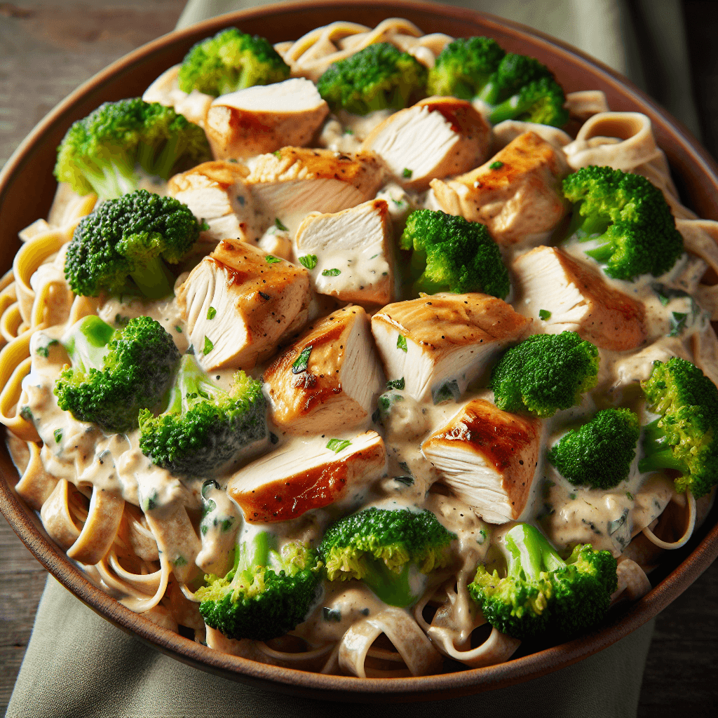 Chicken Alfredo with Broccoli