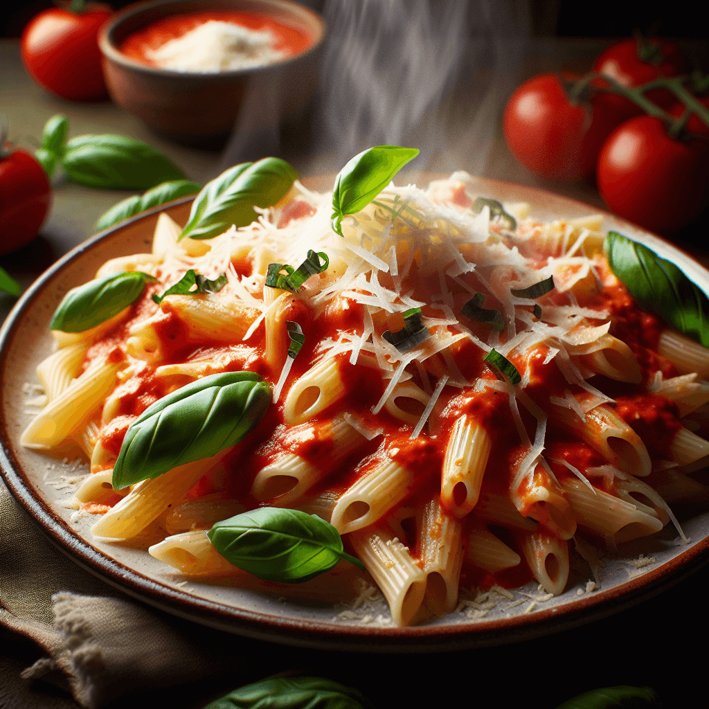Pasta with Creamy Tomato Basil Sauce